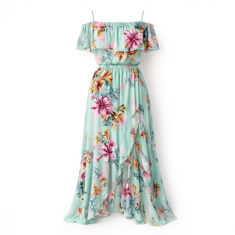 Express • Floral Maxi Dress • Mint Green Multi • Size XS
